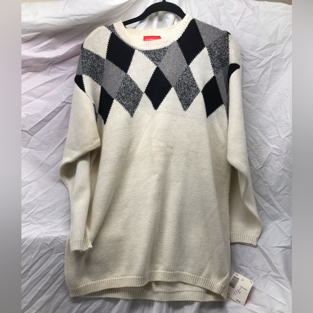 VINTAGE LIZ CLAIBORNE ARGILE SWEATER NEW WITH TAGS OVERSIZED
